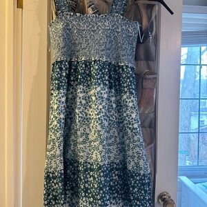 Rails Blue and White Textured Dress